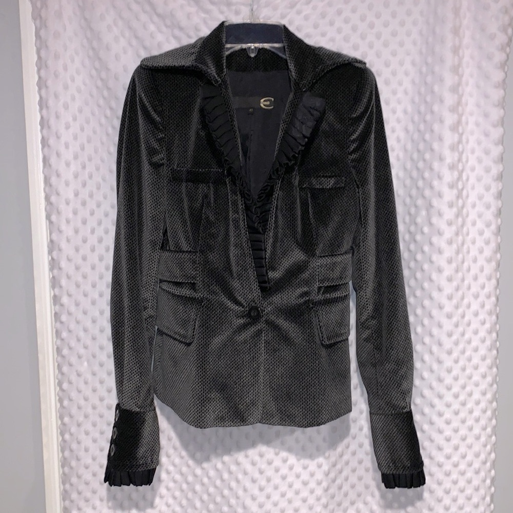 *JUST CAVALLI Roberto Cavalli* Velvet Blazer Small